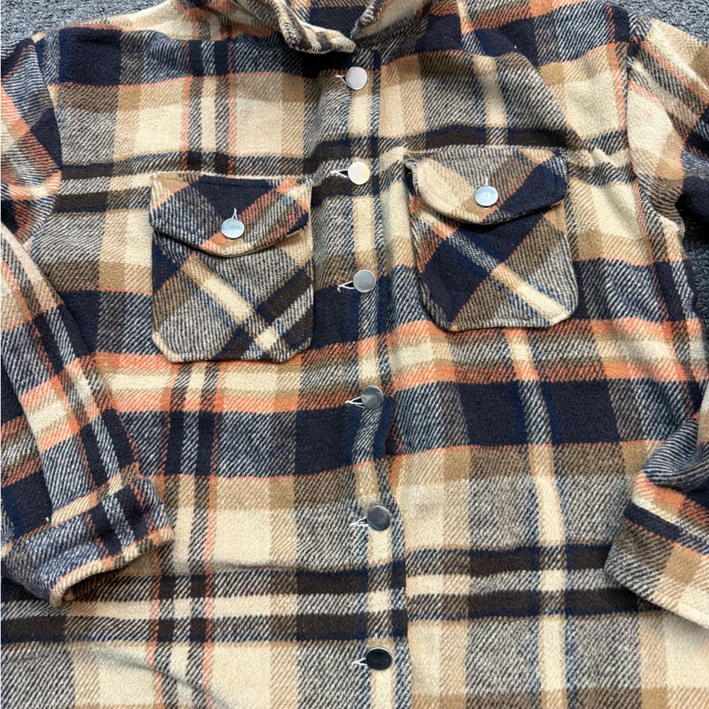 Plaid Button-Up Shacket - Picture 6 of 6